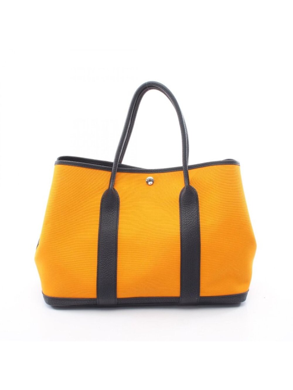 Hermes Tote Bag Garden Party PM Jaune D'or Blue Indy Canvas Leather Indigo